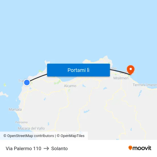 Via Palermo  110 to Solanto map