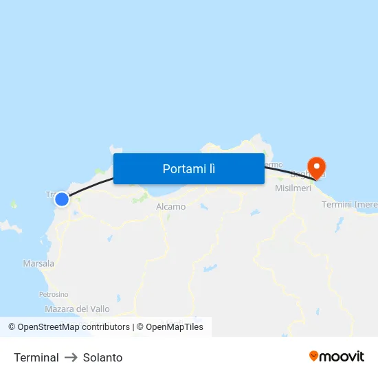 Terminal to Solanto map