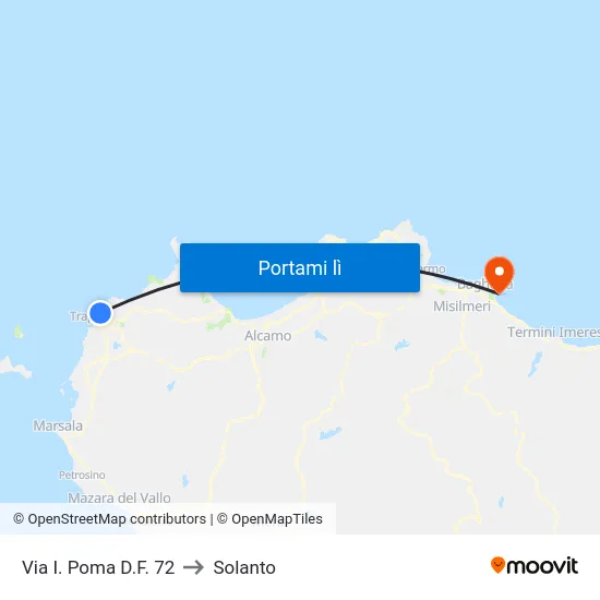 Via I. Poma  D.F. 72 to Solanto map