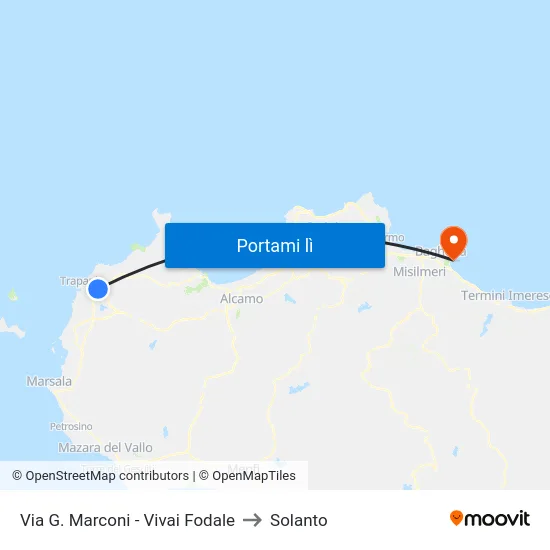 Via G. Marconi - Vivai Fodale to Solanto map