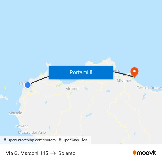 Via G. Marconi 145 to Solanto map