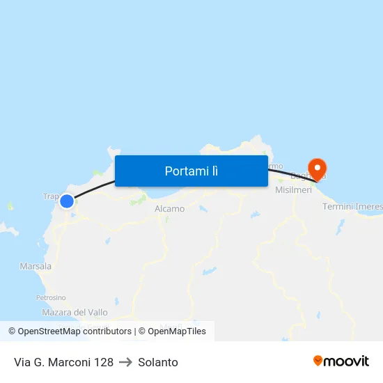 Via G. Marconi 128 to Solanto map