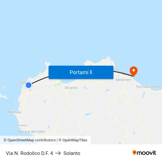 Via N. Rodolico D.F. 4 to Solanto map