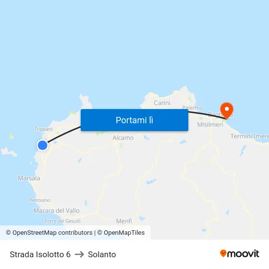 Strada Isolotto 6 to Solanto map