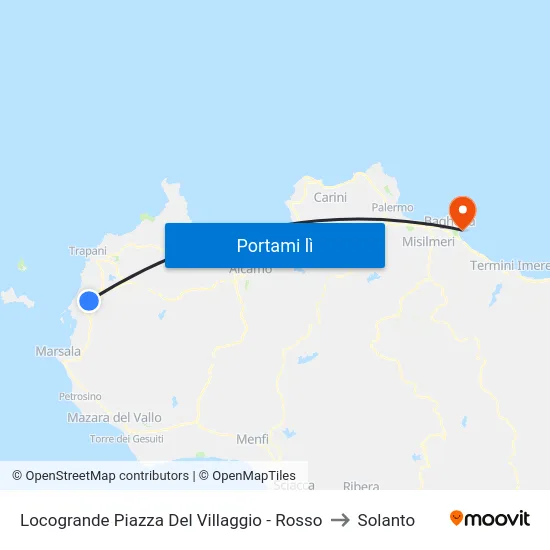 Locogrande Piazza Del Villaggio - Rosso to Solanto map