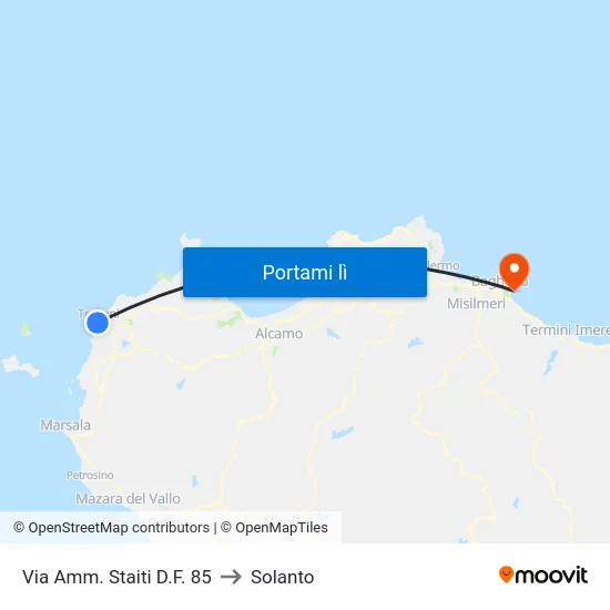 Via Amm. Staiti D.F. 85 to Solanto map