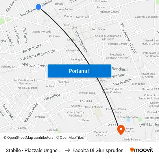 Stabile Piazzale Ungheria to Facoltà Di Giurisprudenza map