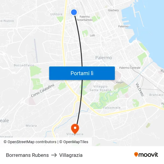 Borremans Rubens to Villagrazia map