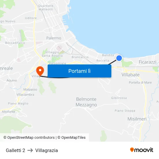 Galletti 2 to Villagrazia map