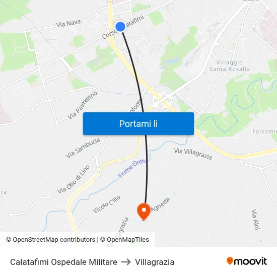 Calatafimi Ospedale Militare to Villagrazia map