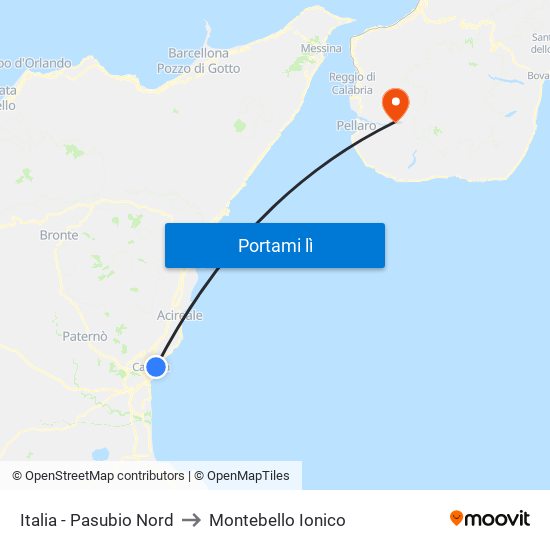 Italia - Pasubio Nord to Montebello Ionico map