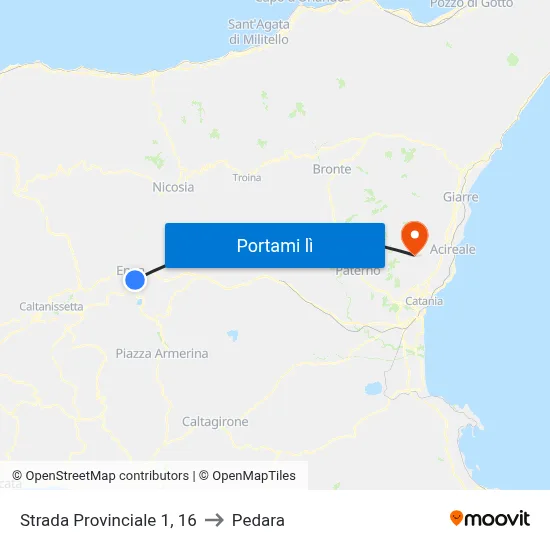 Strada Provinciale 1, 16 to Pedara map