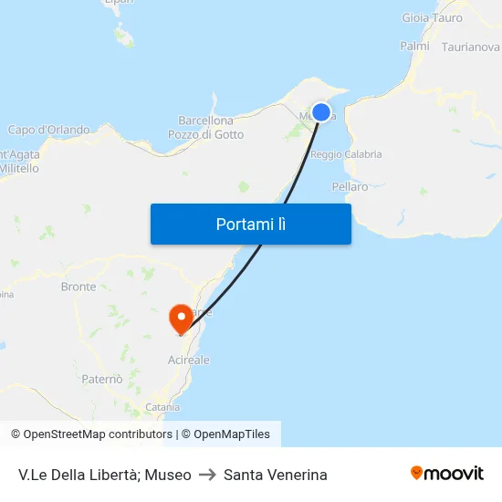 V.Le Della Libertà;  Museo to Santa Venerina map