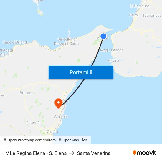 V.Le Regina Elena - S. Elena to Santa Venerina map