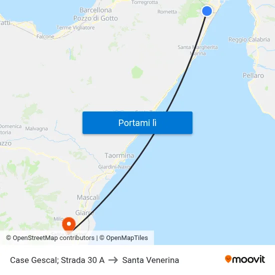 Case Gescal;  Strada 30 A to Santa Venerina map