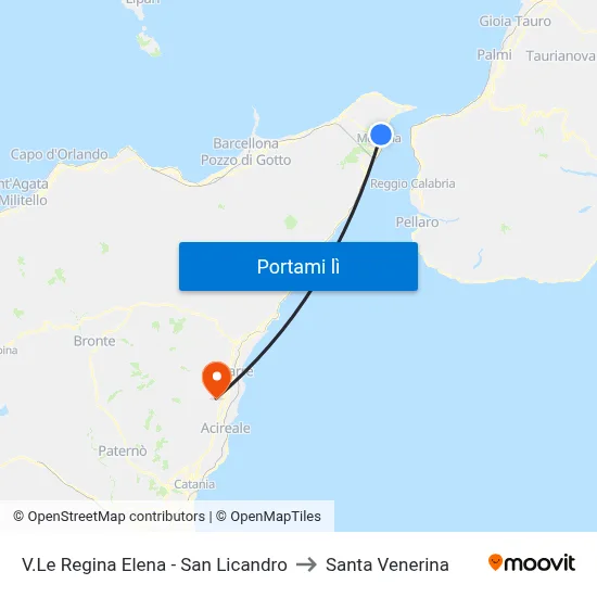V.Le Regina Elena - San Licandro to Santa Venerina map