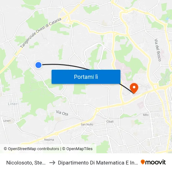 Nicolosoto, Stesìcoro to Dipartimento Di Matematica E Informatica map