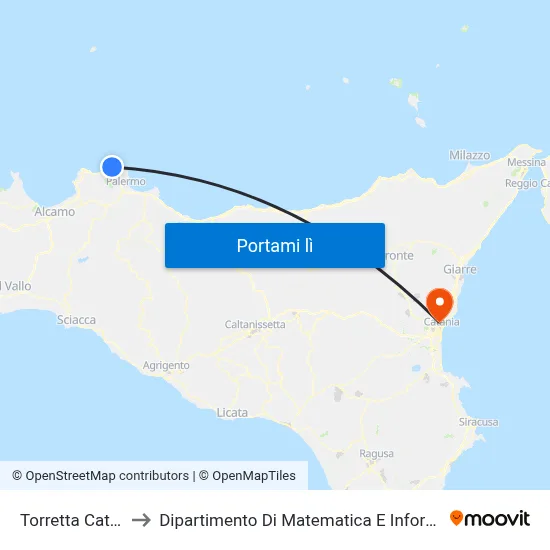 Torretta Catullo to Dipartimento Di Matematica E Informatica map