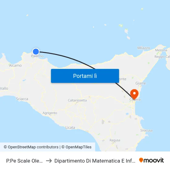 P.Pe Scale Oleandri to Dipartimento Di Matematica E Informatica map
