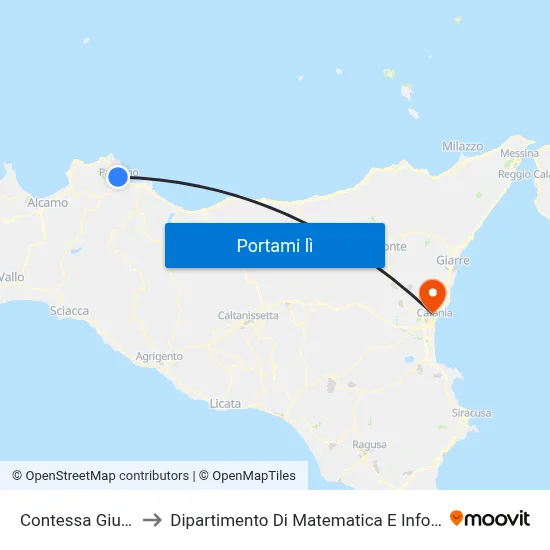 Contessa Giuditta to Dipartimento Di Matematica E Informatica map