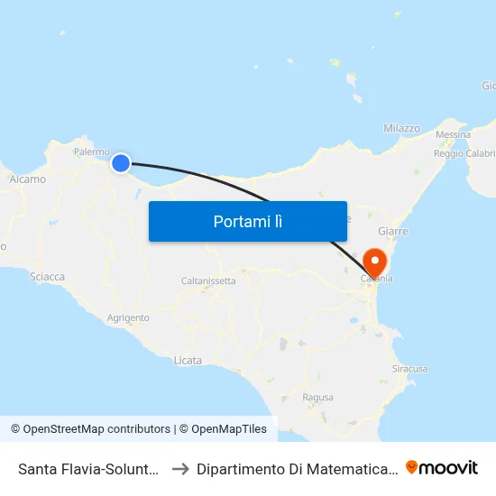 Santa Flavia-Solunto-Porticello to Dipartimento Di Matematica E Informatica map