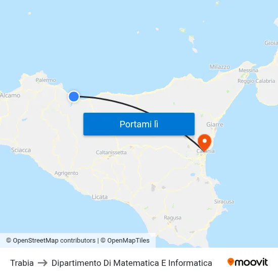Trabia to Dipartimento Di Matematica E Informatica map