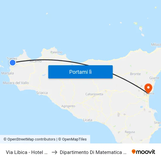 Via Libica - Hotel Le Saline to Dipartimento Di Matematica E Informatica map