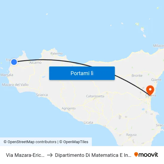 Via Mazara-Erice Sda to Dipartimento Di Matematica E Informatica map