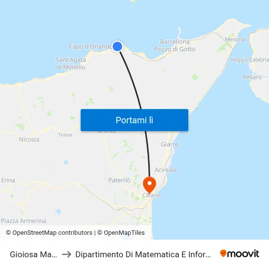 Gioiosa Marea to Dipartimento Di Matematica E Informatica map