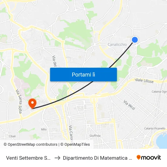 Venti Settembre San Marco to Dipartimento Di Matematica E Informatica map