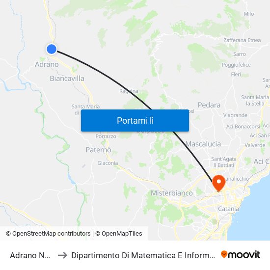 Fce Adrano Nord to Dipartimento Di Matematica E Informatica map