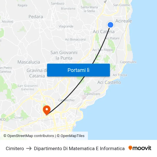 Cimitero to Dipartimento Di Matematica E Informatica map