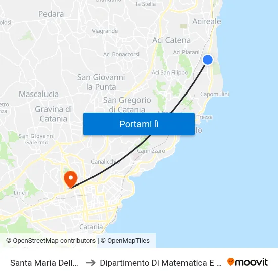 Santa Maria Delle Grazie to Dipartimento Di Matematica E Informatica map