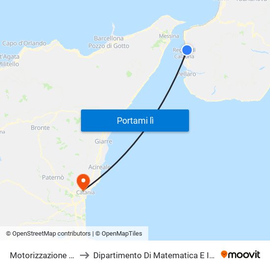 Motorizzazione (Mctc) to Dipartimento Di Matematica E Informatica map