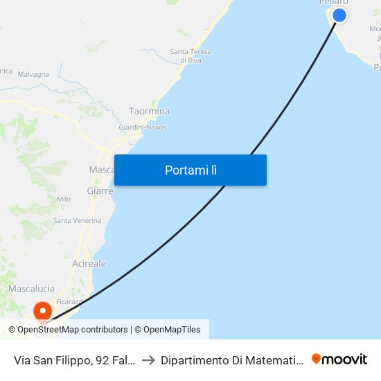 Via San Filippo, 92  Falegname (S/N) to Dipartimento Di Matematica E Informatica map