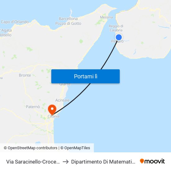 Via Saracinello-Croce  Scuola (N/S) to Dipartimento Di Matematica E Informatica map