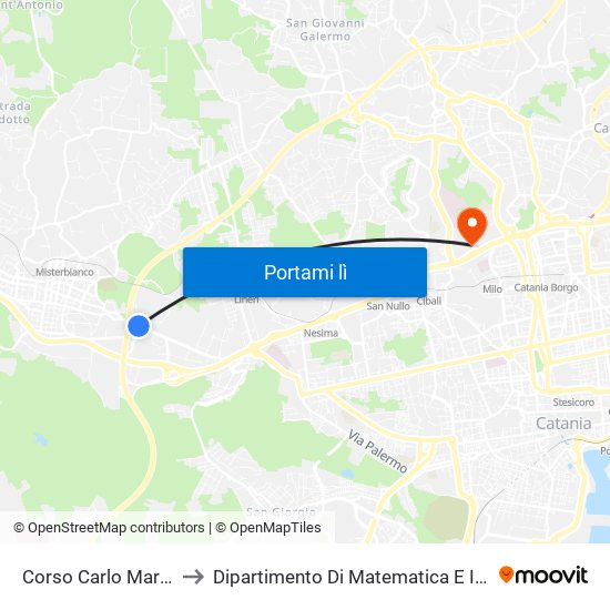 Corso Carlo Marx Nord to Dipartimento Di Matematica E Informatica map