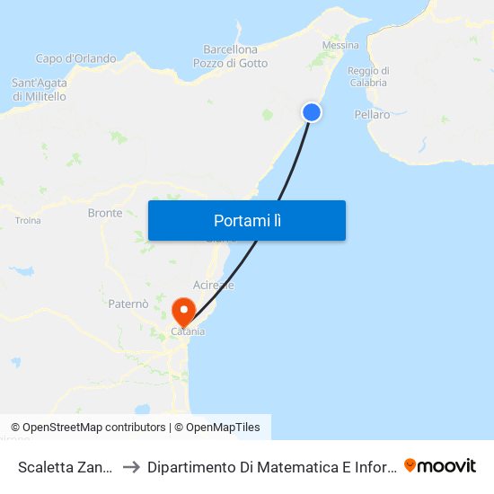 Scaletta Zanclea to Dipartimento Di Matematica E Informatica map