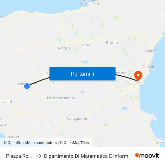 Piazza Roma to Dipartimento Di Matematica E Informatica map