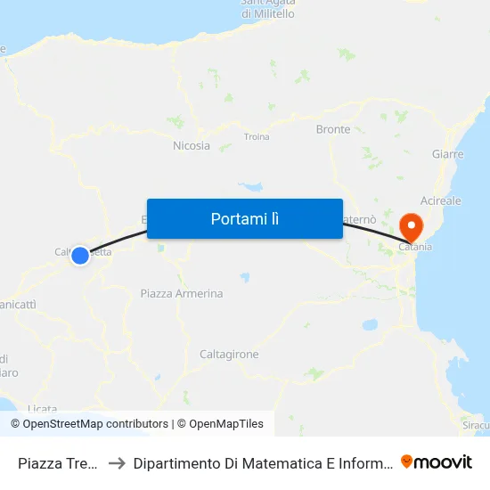 Piazza Trento to Dipartimento Di Matematica E Informatica map
