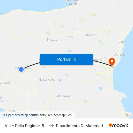 Viale Della Regione, 59 - Via Libertà to Dipartimento Di Matematica E Informatica map