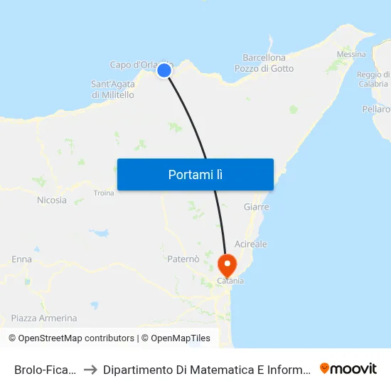 Brolo-Ficarra to Dipartimento Di Matematica E Informatica map
