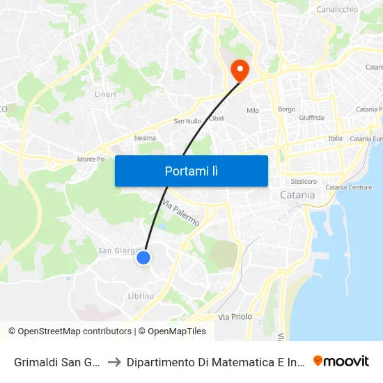 Grimaldi San Giorgio to Dipartimento Di Matematica E Informatica map