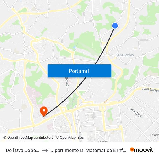 Dell'Ova Copernico to Dipartimento Di Matematica E Informatica map