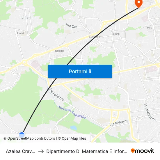Azalea Cravone to Dipartimento Di Matematica E Informatica map