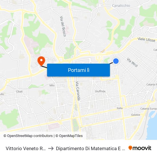 Vittorio Veneto Ravenna to Dipartimento Di Matematica E Informatica map