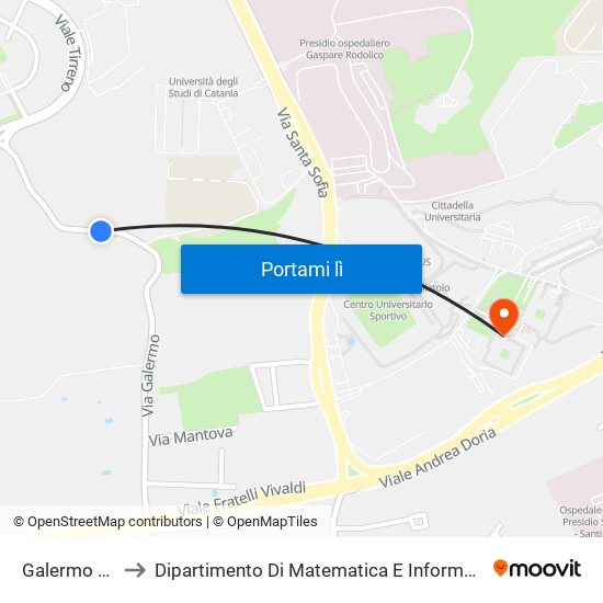 Galermo (2) to Dipartimento Di Matematica E Informatica map