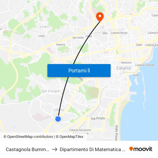 Castagnola Bummacaro (1) to Dipartimento Di Matematica E Informatica map