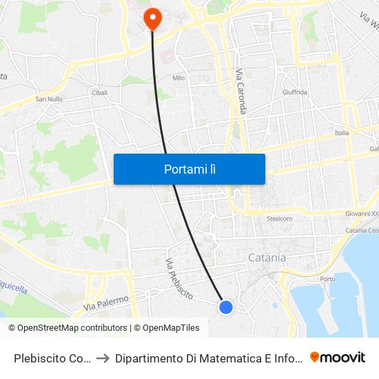 Plebiscito Cordai to Dipartimento Di Matematica E Informatica map