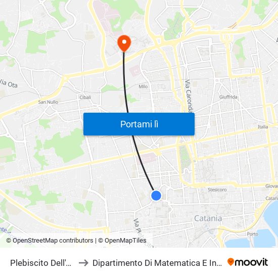 Plebiscito Dell'Acqua to Dipartimento Di Matematica E Informatica map